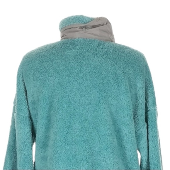 Spyder Women’s 1/4 Snap Sherpa Fleece Pullover Aqua Sea Blue Size L NWT - Picture 4 of 10